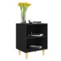 Bedside table with black solid wood legs 40x30x50 cm by vidaXL, Nightstands - Ref: Foro24-805781, Price: 36,53 €, Discount: %