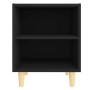 Mesita de noche con patas de madera maciza negra 40x30x50 cm de vidaXL, Mesitas de noche - Ref: Foro24-805781, Precio: 36,53 ...