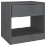 Mesita de noche madera maciza de pino gris 40x31x40 cm de vidaXL, Mesitas de noche - Ref: Foro24-808067, Precio: 35,65 €, Des...