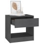 Mesita de noche madera maciza de pino gris 40x31x40 cm de vidaXL, Mesitas de noche - Ref: Foro24-808067, Precio: 35,65 €, Des...