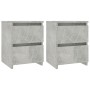 Mesitas de noche 2 uds aglomerado gris hormigón 30x30x40 cm de vidaXL, Mesitas de noche - Ref: Foro24-800522, Precio: 57,05 €...