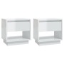 Nightstands 2 pcs glossy white plywood 45x34x44 cm by vidaXL, Nightstands - Ref: Foro24-809525, Price: 72,70 €, Discount: %