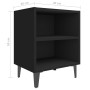 Nachttische mit Metallbeinen 2 Stück schwarz 40x30x50 cm von vidaXL, Nachttische - Ref: Foro24-805800, Preis: 59,12 €, Rabatt: %