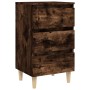 Bedside table solid wood legs smoked oak 40x35x69 cm by vidaXL, Nightstands - Ref: Foro24-813134, Price: 40,70 €, Discount: %