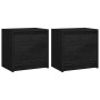 Mesitas de noche 2 uds madera maciza pino negro 40x30,5x40 cm de vidaXL, Mesitas de noche - Ref: Foro24-808122, Precio: 41,12...