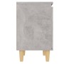 Mesitas de noche 2 uds patas madera gris hormigón 40x30x50 cm de vidaXL, Mesitas de noche - Ref: Foro24-805824, Precio: 51,76...