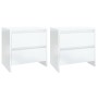 Nightstands 2 pcs glossy white engineered wood by vidaXL, Nightstands - Ref: Foro24-809858, Price: 87,20 €, Discount: %