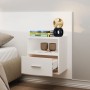 White wall-mounted bedside table by vidaXL, Nightstands - Ref: Foro24-811007, Price: 55,61 €, Discount: %