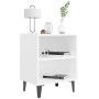 Bedside table with white metal legs 40x30x50 cm by vidaXL, Nightstands - Ref: Foro24-805797, Price: 33,96 €, Discount: %