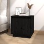 Solid black pine wood bedside table 40x30x40 cm by vidaXL, Nightstands - Ref: Foro24-813313, Price: 33,72 €, Discount: %