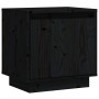 Mesita de noche de madera maciza de pino negro 40x30x40 cm de vidaXL, Mesitas de noche - Ref: Foro24-813313, Precio: 33,72 €,...