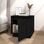 Mesita de noche de madera maciza de pino negro 40x30x40 cm de vidaXL, Mesitas de noche - Ref: Foro24-813313, Precio: 33,72 €,...