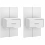 Mesitas de noche de pared 2 unidades blancas de vidaXL, Mesitas de noche - Ref: Foro24-810972, Precio: 79,39 €, Descuento: %