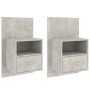 Mesitas de noche de pared 2 unidades color gris hormigón de vidaXL, Mesitas de noche - Ref: Foro24-811016, Precio: 91,05 €, D...