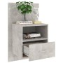 Wall bedside tables 2 units concrete gray by vidaXL, Nightstands - Ref: Foro24-811016, Price: 90,90 €, Discount: %