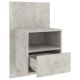 Wall bedside tables 2 units concrete gray by vidaXL, Nightstands - Ref: Foro24-811016, Price: 90,90 €, Discount: %