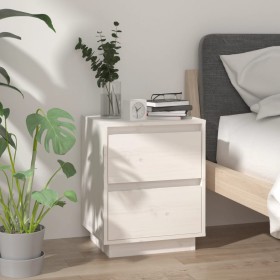 Solid white pine wood bedside table 40x35x50 cm by vidaXL, Nightstands - Ref: Foro24-813317, Price: 67,54 €, Discount: %