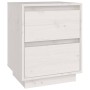 Mesita de noche madera maciza de pino blanco 40x35x50 cm de vidaXL, Mesitas de noche - Ref: Foro24-813317, Precio: 67,23 €, D...