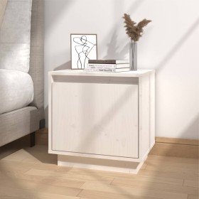 Solid white pine wood bedside table 40x30x40 cm by vidaXL, Nightstands - Ref: Foro24-813307, Price: 43,27 €, Discount: %