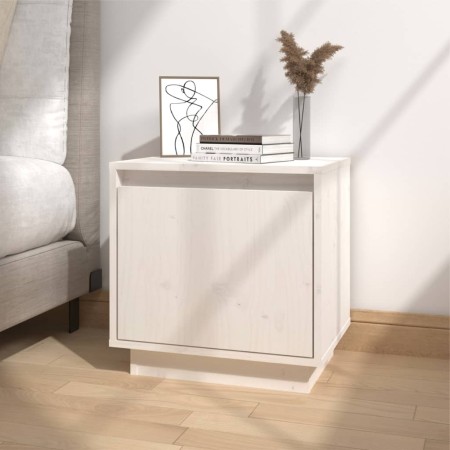 Solid white pine wood bedside table 40x30x40 cm by vidaXL, Nightstands - Ref: Foro24-813307, Price: 42,29 €, Discount: %