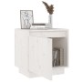 Solid white pine wood bedside table 40x30x40 cm by vidaXL, Nightstands - Ref: Foro24-813307, Price: 42,29 €, Discount: %