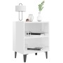 Nightstand with shiny white metal legs 40x30x50 cm by vidaXL, Nightstands - Ref: Foro24-805809, Price: 33,01 €, Discount: %