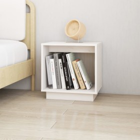 Mesita de noche de madera maciza de pino blanco 40x30x40 cm de vidaXL, Mesitas de noche - Ref: Foro24-813337, Precio: 34,27 €...