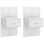 Mesitas de noche de pared 2 unidades blanco brillante de vidaXL, Mesitas de noche - Ref: Foro24-810984, Precio: 51,99 €, Desc...