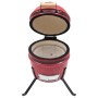 2 en 1 Barbacoa ahumadora Kamado de cerámica rojo 56 cm de vidaXL, Barbacoas - Ref: Foro24-316095, Precio: 231,35 €, Descuent...