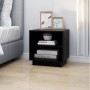 Mesita de noche de madera maciza de pino negro 40x34x40 cm de vidaXL, Mesitas de noche - Ref: Foro24-813333, Precio: 32,99 €,...