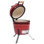 2 en 1 Barbacoa ahumadora Kamado de cerámica rojo 56 cm de vidaXL, Barbacoas - Ref: Foro24-316095, Precio: 231,35 €, Descuent...