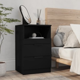 Black plywood nightstand by vidaXL, Nightstands - Ref: Foro24-811234, Price: 68,99 €, Discount: %