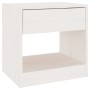 Mesita de noche madera maciza de pino blanco 40x31x40 cm de vidaXL, Mesitas de noche - Ref: Foro24-808065, Precio: 49,31 €, D...