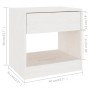 Mesita de noche madera maciza de pino blanco 40x31x40 cm de vidaXL, Mesitas de noche - Ref: Foro24-808065, Precio: 49,31 €, D...