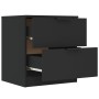 Mesita de noche madera contrachapada color negro de vidaXL, Mesitas de noche - Ref: Foro24-811216, Precio: 56,99 €, Descuento: %