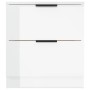 Glossy white plywood nightstand by vidaXL, Nightstands - Ref: Foro24-811226, Price: 49,66 €, Discount: %