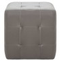 Puf 2 unidades cuero sintético gris 30x30x30 cm de vidaXL, Otomanas - Ref: Foro24-278381, Precio: 60,89 €, Descuento: %