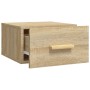 Wall bedside tables 2 pcs Sonoma oak color 35x35x20 cm by vidaXL, Nightstands - Ref: Foro24-812841, Price: 40,47 €, Discount: %