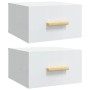 Wall bedside tables 2 pcs glossy white 35x35x20 cm by vidaXL, Nightstands - Ref: Foro24-812847, Price: 43,78 €, Discount: %