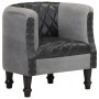 Sillón cúbico de cuero auténtico y madera maciza mango negro de vidaXL, Sillones - Ref: Foro24-320604, Precio: 182,59 €, Desc...