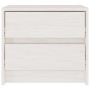 Mesita de noche madera maciza de pino blanca 40x30,5x35,5 cm de vidaXL, Mesitas de noche - Ref: Foro24-808075, Precio: 63,34 ...