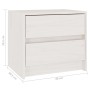 Mesita de noche madera maciza de pino blanca 40x30,5x35,5 cm de vidaXL, Mesitas de noche - Ref: Foro24-808075, Precio: 63,34 ...