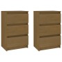 2 solid pine wood bedside tables in honey brown color. by vidaXL, Nightstands - Ref: Foro24-808090, Price: 67,61 €, Discount: %