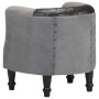 Sillón cúbico de cuero auténtico y madera maciza mango negro de vidaXL, Sillones - Ref: Foro24-320604, Precio: 182,59 €, Desc...