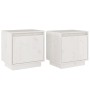 Bedside tables 2 pcs solid white pine wood 40x30x40 cm by vidaXL, Nightstands - Ref: Foro24-813308, Price: 70,77 €, Discount: %