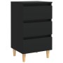 Bedside table with solid black wood legs 40x35x69 cm by vidaXL, Nightstands - Ref: Foro24-805889, Price: 54,50 €, Discount: %