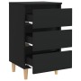 Bedside table with solid black wood legs 40x35x69 cm by vidaXL, Nightstands - Ref: Foro24-805889, Price: 54,50 €, Discount: %