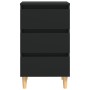 Bedside table with solid black wood legs 40x35x69 cm by vidaXL, Nightstands - Ref: Foro24-805889, Price: 54,50 €, Discount: %