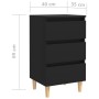 Bedside table with solid black wood legs 40x35x69 cm by vidaXL, Nightstands - Ref: Foro24-805889, Price: 54,50 €, Discount: %