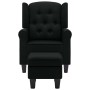 Black fabric armchair with footrest stool by vidaXL, Armchairs - Ref: Foro24-320153, Price: 242,34 €, Discount: %